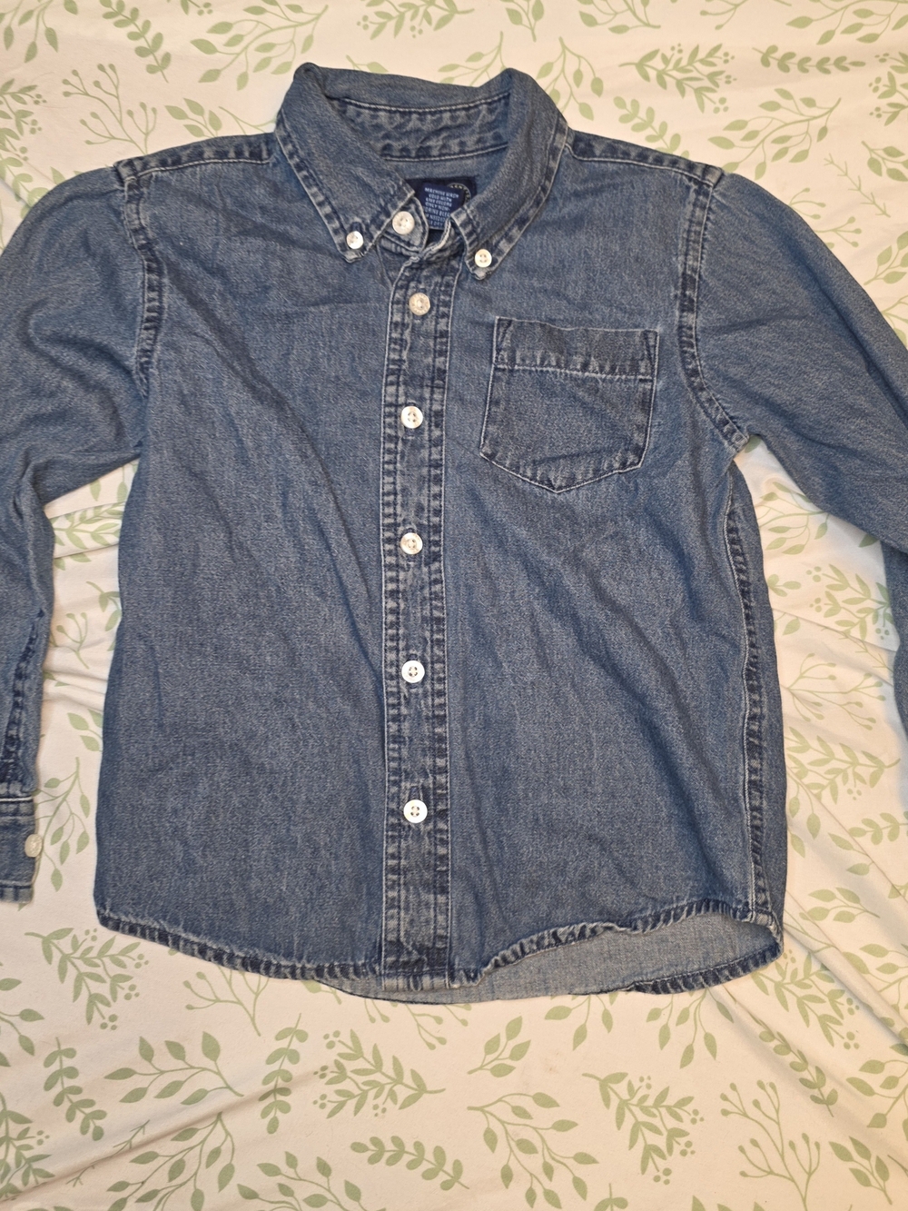 Kids' Blue Denim Button-Down Shirt - Classic Casual